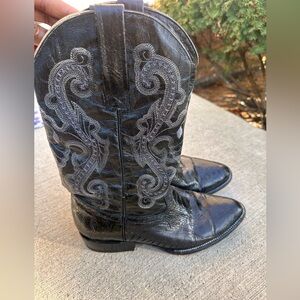 Genuine Leather Western Style Cowboy Boots Size 7.5 Men/9.5 Women
